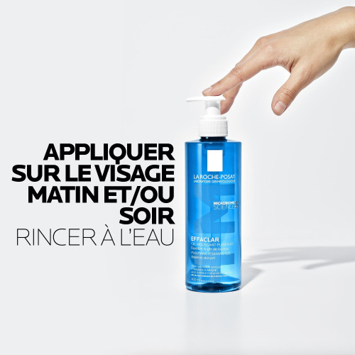 La Roche Posay Effaclar Gel 400mL - Purifie et Nettoie Peaux Grasses
