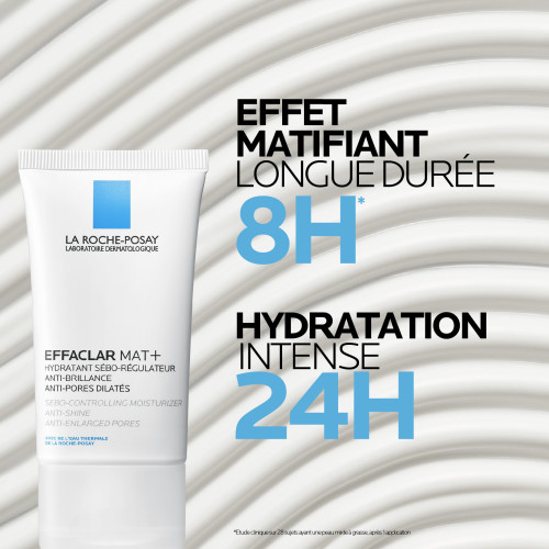 La Roche Posay Effaclar Mat 40mL - Hydratant Matifiant Longue Durée