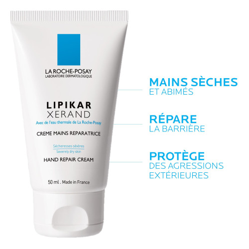 La Roche Posay Lipikar Xerand 100ml - Soin Mains Réparateur