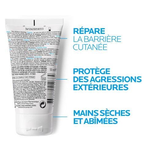 La Roche Posay Lipikar Xerand 50mL - Soin Réparateur Mains Sévères