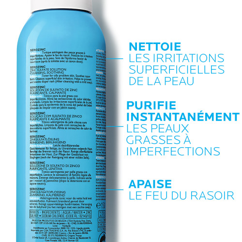 La Roche Posay Serozinc 150ml - Apaisant Assainissant Peau Irritée