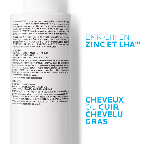 La Roche Posay Kerium 200mL - Shampoing Antipelliculaire Cheveux Gras