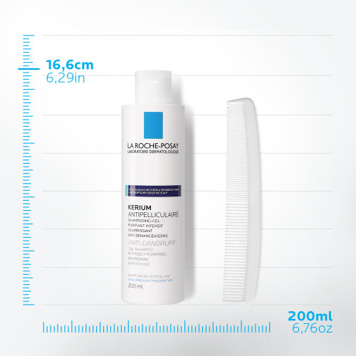La Roche Posay Kerium 200mL - Shampoing Antipelliculaire Cheveux Gras