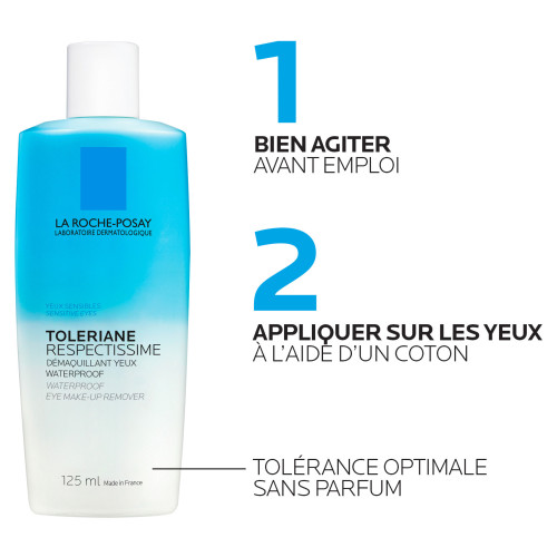 La Roche Posay Respectissime Démaquillant 125mL - Yeux Sensibles