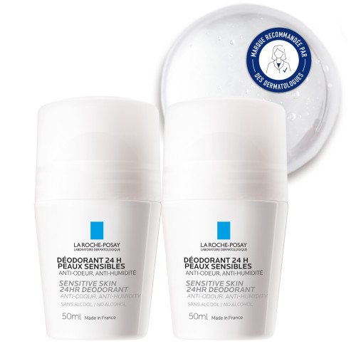 La Roche Posay Déodorant Physiologique Bille 2x50mL - Anti-humidité
