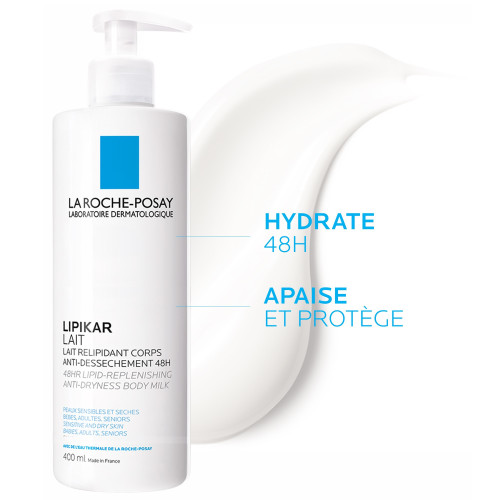 LA ROCHE POSAY LIPIKAR Lait 400mL - Hydratation 48H Peaux Sèches