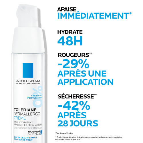 La Roche Posay Tolériane Dermallergo 40ml - Hydrate et Apaise