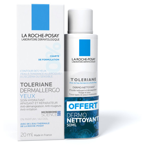 La Roche-Posay Tolériane Dermallergo Yeux 20ml + Dermo-Nettoyant