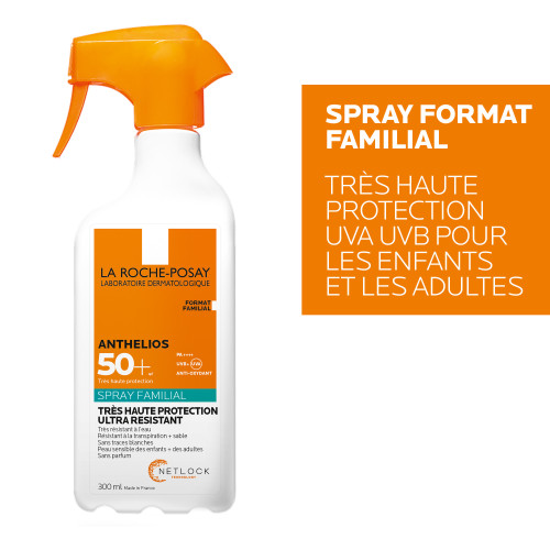 ANTHELIOS - Spray Solaire SPF50+ Famille Très Haute Protection Corps, 300ml