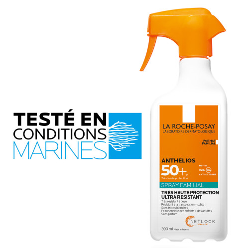 ANTHELIOS - Spray Solaire SPF50+ Famille Très Haute Protection Corps, 300ml
