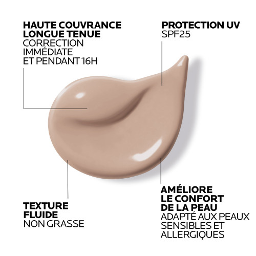 TOLERIANE - Fond de Teint Fluide Correcteur n°12 SPF25 Haute Couvrance Visage 30 ml