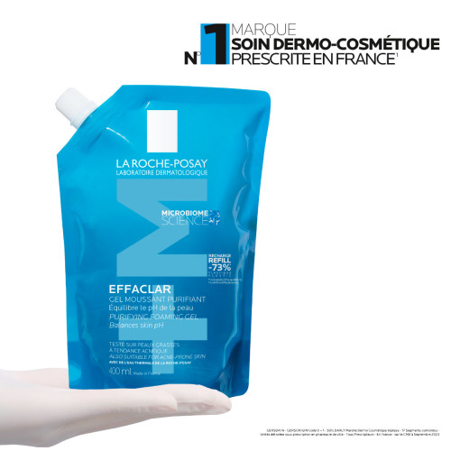 Effaclar Gel Moussant EcoRecharge Peaux Grasses Tendance Acneique 400 ml