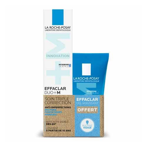 Effaclar duo+ M Soin Anti-imperfections 40 ml + Gel Moussant Purifiant 50 ml OFFERT