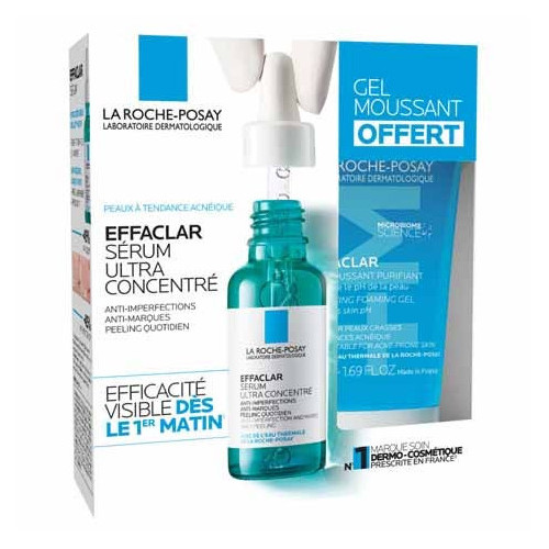 EFFACLAR Sérum Ultra Concentré 30 ml + Gel Nettoyant 50 ml Offert