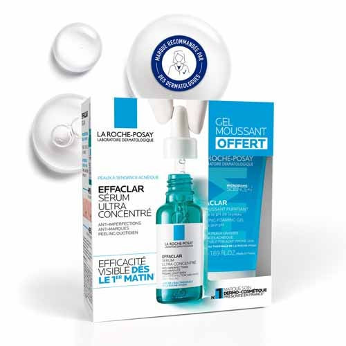 EFFACLAR Sérum Ultra Concentré 30 ml + Gel Nettoyant 50 ml Offert