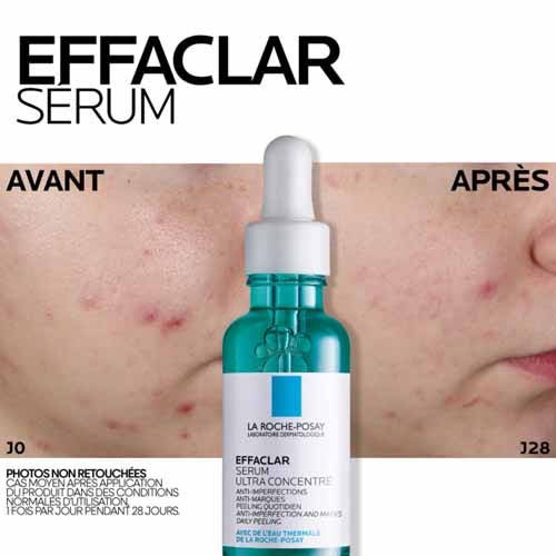 EFFACLAR Sérum Ultra Concentré 30 ml + Gel Nettoyant 50 ml Offert
