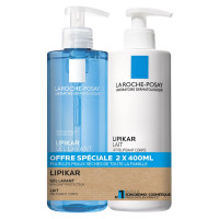 Lipikar Gel Lavant et Lait Relipidant Corps 2 x 400 ml