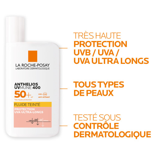 La Roche-Posay Anthelios UVmune 400 Fluide Teinté SPF50+ 50ml Protection Solaire Haute