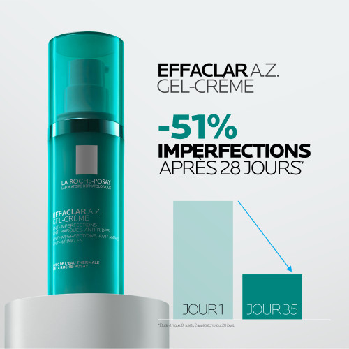 La Roche Posay Effaclar AZ Gel-Crème 40ml Anti-imperfections Peau Nette