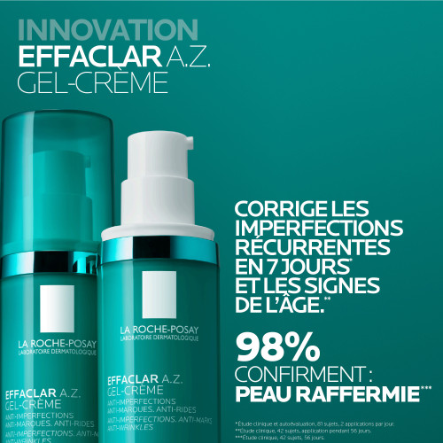 La Roche Posay Effaclar AZ Gel-Crème 40ml Anti-imperfections Peau Nette