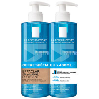 LA ROCHE-POSAY Effaclar Gel Moussant 2x400ml Peau Nette et Fraîche