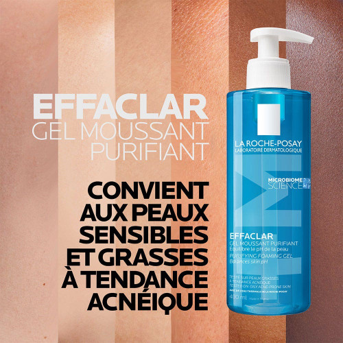 LA ROCHE-POSAY Effaclar Gel Moussant 2x400ml Peau Nette et Fraîche