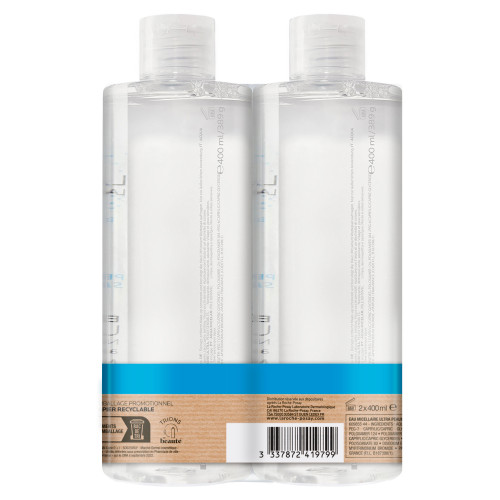 La Roche-Posay Tolériane Eau Micellaire 2x400ml Peaux Sensibles Hydratée