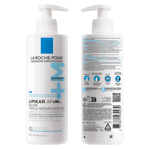 La Roche-Posay Lipikar AP+Max Baume 400ml Peau Sèche Eczéma Pharma360