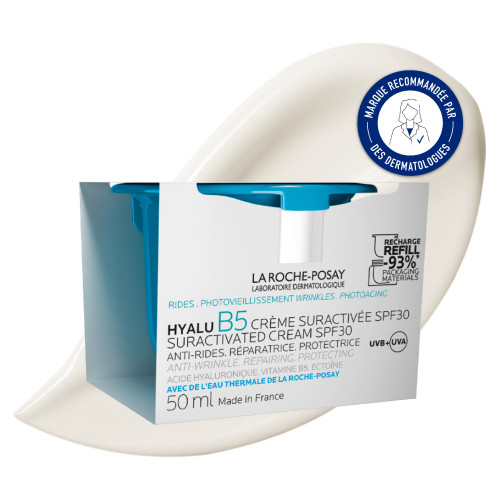 Crème recharge Hyalu B5 SPF30 : Hydratation intense 72h & anti-âge