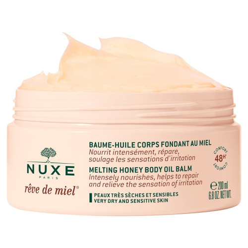 NUXE Rêve de Miel Baume Huile 200ml - Nourrit et Répare Peaux Sèches