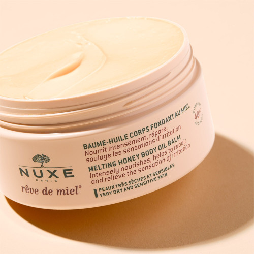 NUXE Rêve de Miel Baume Huile 200ml - Nourrit et Répare Peaux Sèches