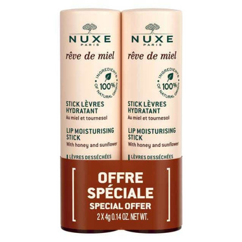 Rêve de Miel Stick Lèvres Hydratant Lot de 2 x 4 g