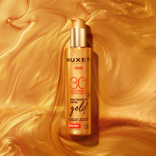Nuxe Sun Huile Solaire Or SPF30 150ml Protection & Éclat Doré