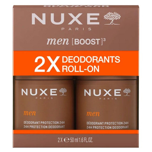 Nuxe Men BOOST Déodorant Roll-on 2x50ml Protection 24H Peaux Sensibles
