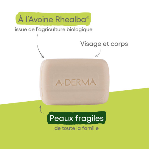 Aderma Soins Originels 100g - Nettoie et Apaise Peaux Sensibles
