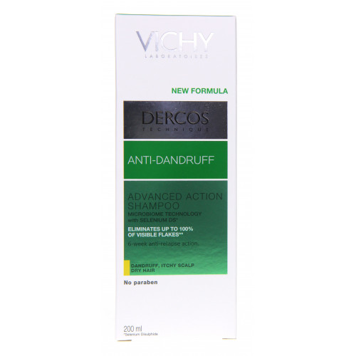 VICHY DERCOS 200mL - Shampooing Anti-Pelliculaire Cheveux Secs