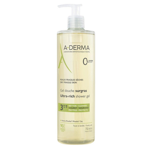 A-Derma Gel Douche Surgras 750 ml Peau Sèche et Fragile Pharma360
