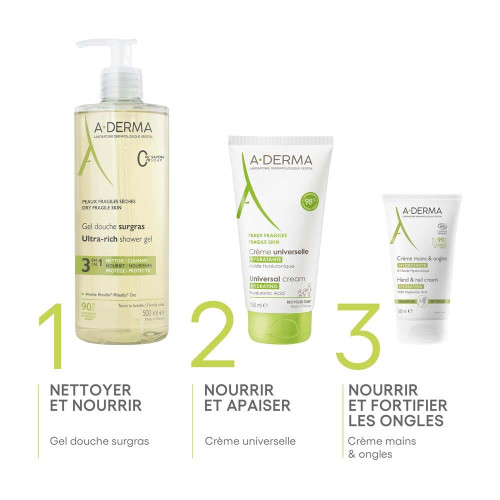 A-Derma Gel Douche Surgras 750 ml Peau Sèche et Fragile Pharma360