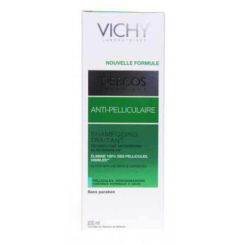 VICHY DERCOS 200mL - Shampooing Anti-Pelliculaire Efficace 6 Semaines