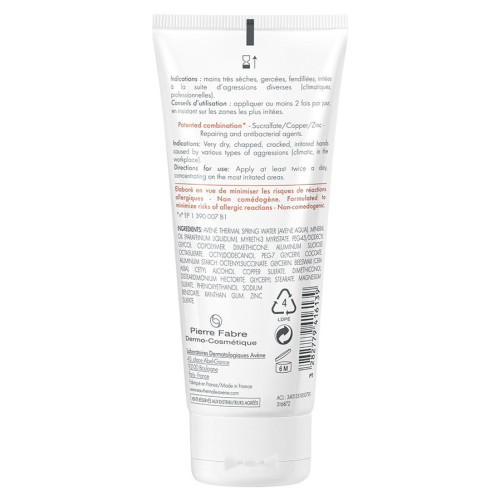 AVENE Cicalfate Mains 100mL - Réparation rapide pour mains sèches