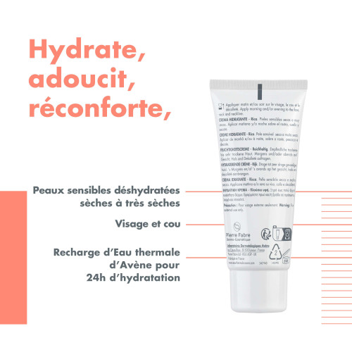 AVENE HYDRANCE Optimale Riche 40mL - Hydratation durable peaux sèches