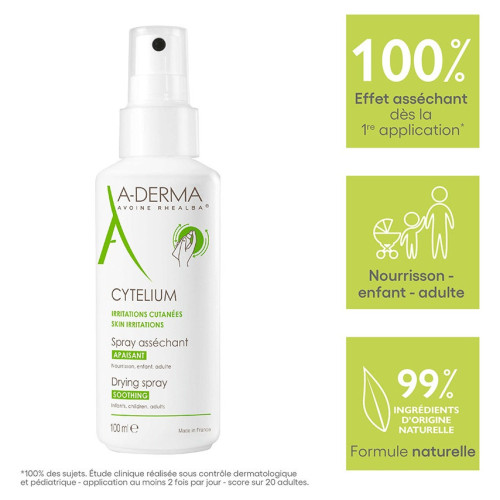 ADERMA Cytelium Lotion 100mL - Apaise et Assèche Irritations