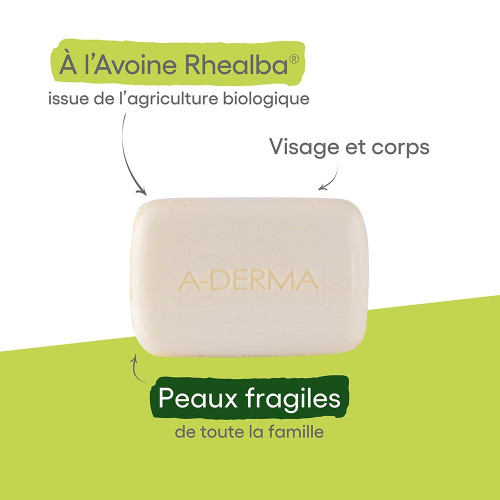 ADERMA Pain Surgras Nutritif 100g - Nourrit et Protège Peaux Sèches