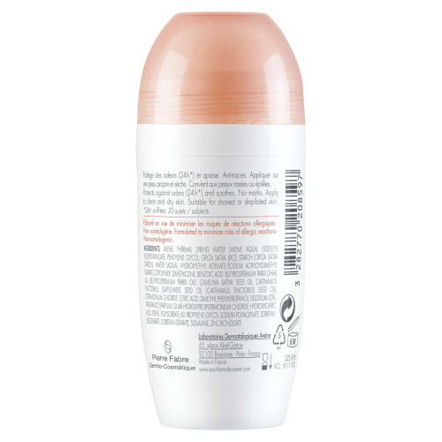 AVENE Body Déodorant Efficacité 24h 50mL - Protection Longue Durée