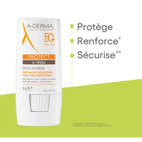 ADERMA Solaire Protect Stick SPF50 8g - Haute Protection