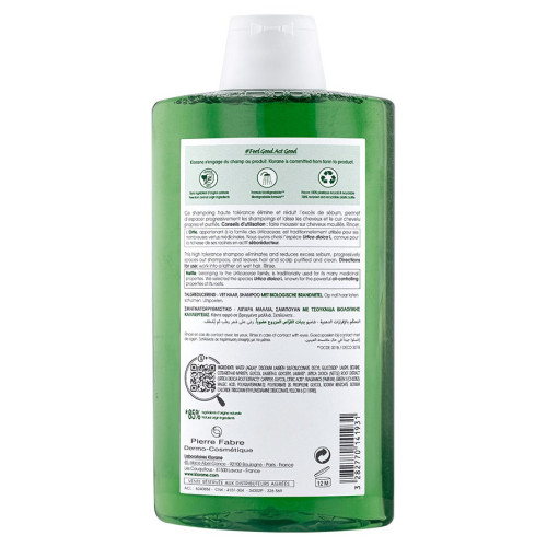 Klorane Shampoing Ortie Bio 400ml - Purifie et Léger