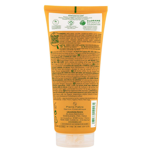 Klorane Crème Douche Nutritive Fleur d'Oranger 200ml - Hydratation