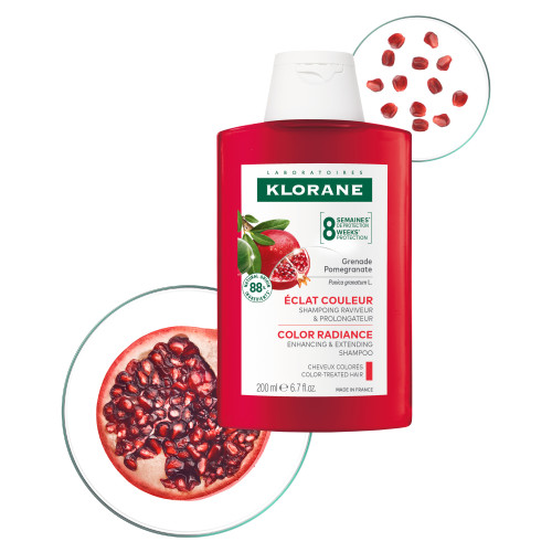 Shampoing Klorane Grenade 200ml: Éclat et Protection Cheveux Colorés