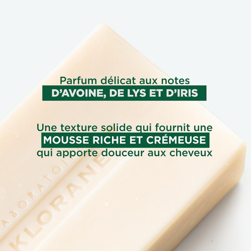 Klorane Shampooing Solide Avoine 80g - Doux et Hydratant