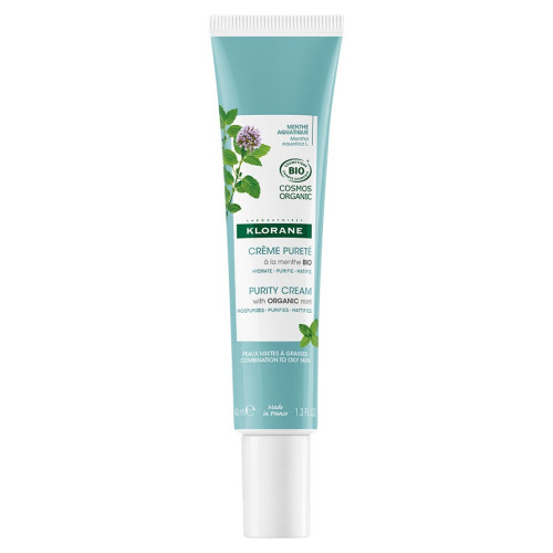 Klorane Crème Pureté Menthe Bio 40ml - Purifie et Matifie